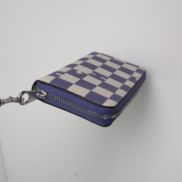 Coach CR622 Long Zip Around Wallet With Checkerboard Print (Last One) - Picture 10 of 12